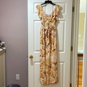 June & Hudson size medium tropical patterned jumpsuit